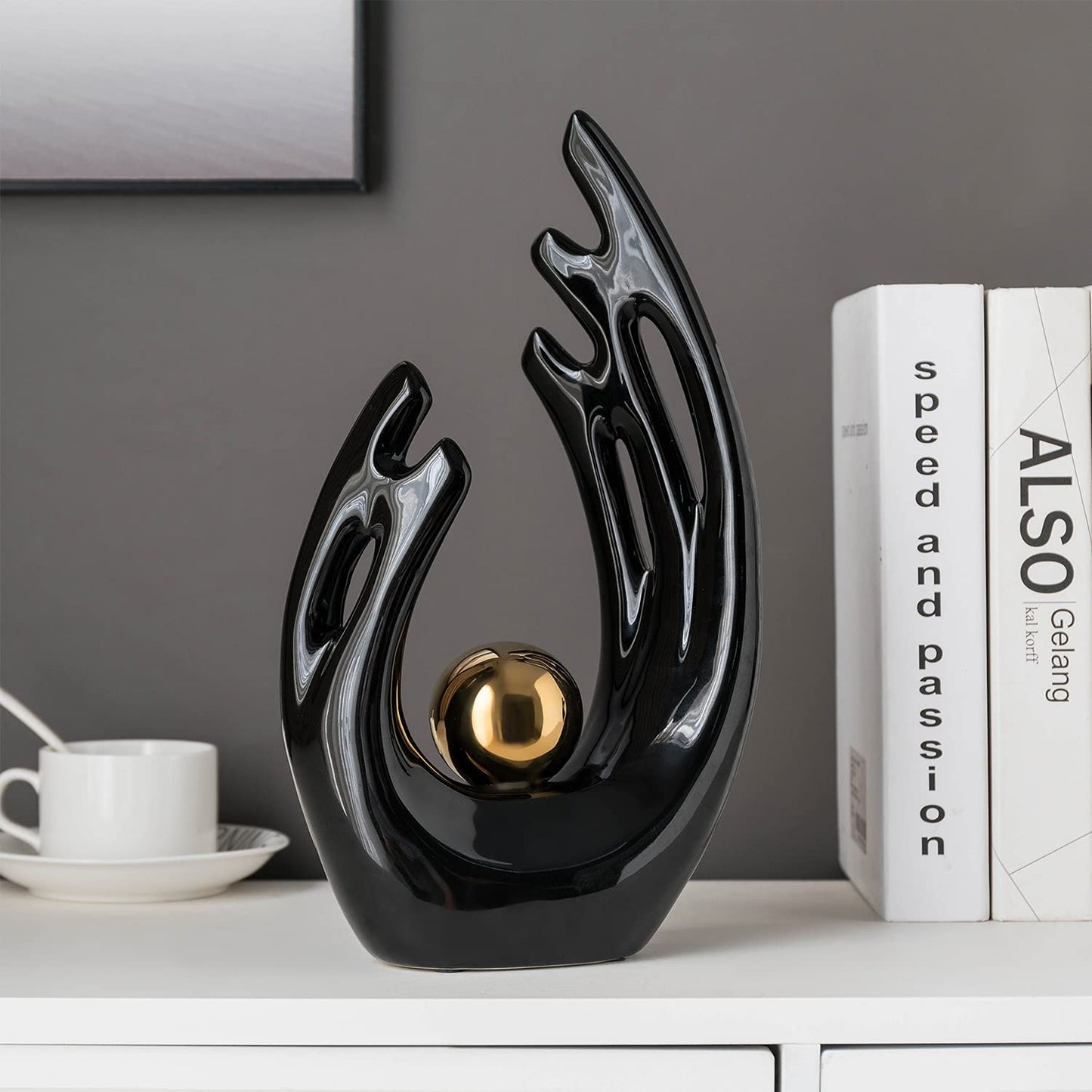 Contemporary Ceramic Statues for Elegant Home and Office Decor Accents