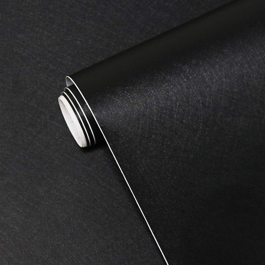 Peel and Stick Wallpaper Black Wallpaper Black Contact Paper Waterproof Self Adhesive Removable Wall Paper Decorative for Wall Bedroom Covering Countertop Cabinet Vinyl Film 17.7" X118"