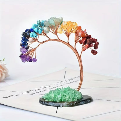 Natural Crystal Lucky Tree Ornaments, Healing Gemstone Ornament, Home Desktop Decoration Home Decor Home Accessories Decor