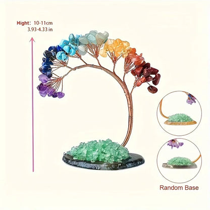 Natural Crystal Lucky Tree Ornaments, Healing Gemstone Ornament, Home Desktop Decoration Home Decor Home Accessories Decor