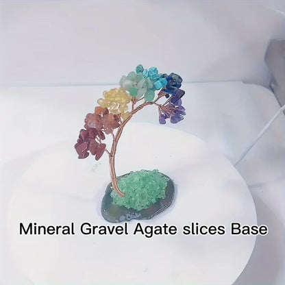 Natural Crystal Lucky Tree Ornaments, Healing Gemstone Ornament, Home Desktop Decoration Home Decor Home Accessories Decor