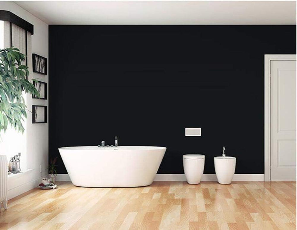 Peel and Stick Wallpaper Black Wallpaper Black Contact Paper Waterproof Self Adhesive Removable Wall Paper Decorative for Wall Bedroom Covering Countertop Cabinet Vinyl Film 17.7" X118"