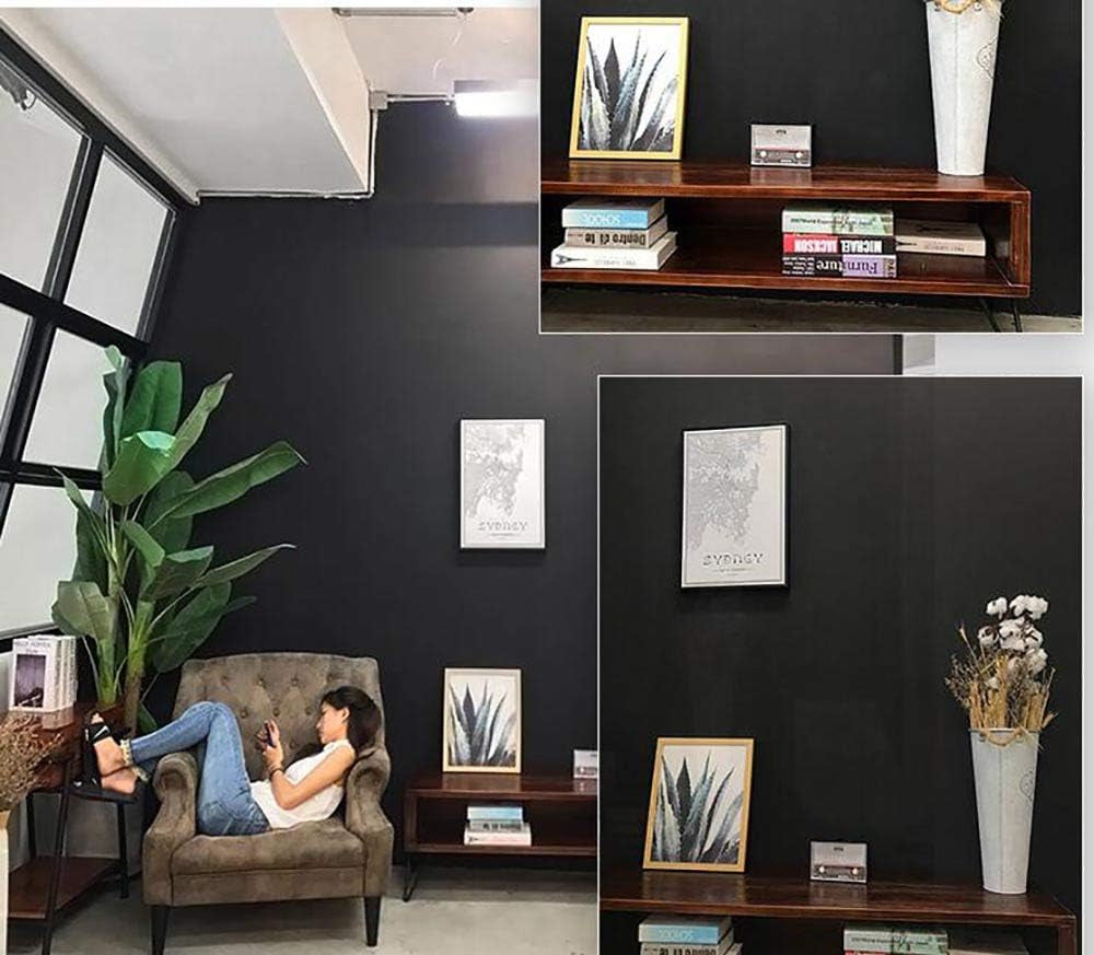 Peel and Stick Wallpaper Black Wallpaper Black Contact Paper Waterproof Self Adhesive Removable Wall Paper Decorative for Wall Bedroom Covering Countertop Cabinet Vinyl Film 17.7" X118"