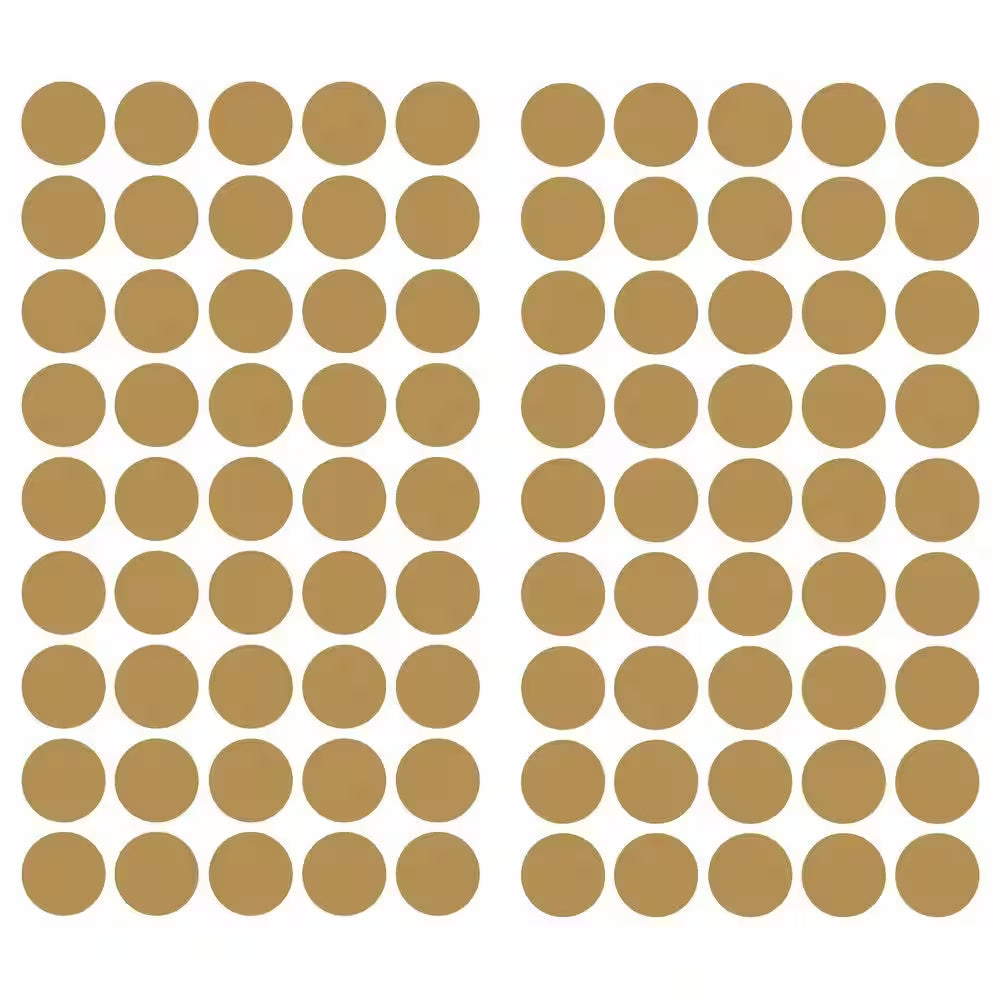 5 In. W X 11.5 In. H Gold Confetti Dots 90-Piece Peel and Stick Wall Decal